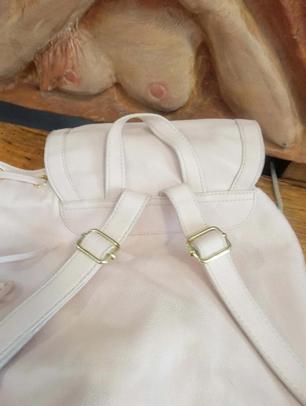 Betsey Johnson Pink Faux Leather Back Pack